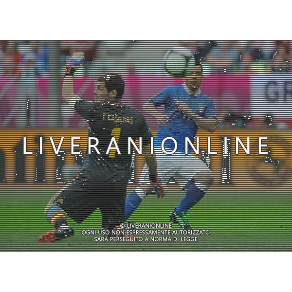 Campionati Europei UEFA 2012 Polonia/Ucraina Gruppo C Danzica (Polonia) - 10.06.2012 Spagna-Italia Nella Foto:di natale gol /Ph.Vitez-Ag. Aldo Liverani