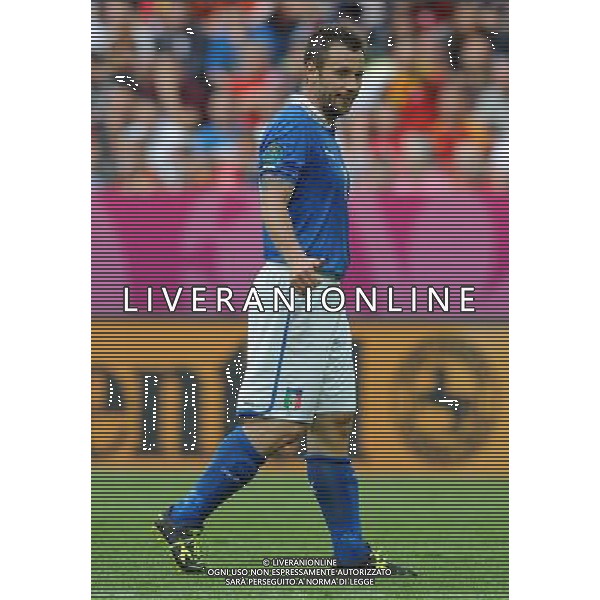 Campionati Europei UEFA 2012 Polonia/Ucraina Gruppo C Danzica (Polonia) - 10.06.2012 Spagna-Italia Nella Foto:cassano /Ph.Vitez-Ag. Aldo Liverani