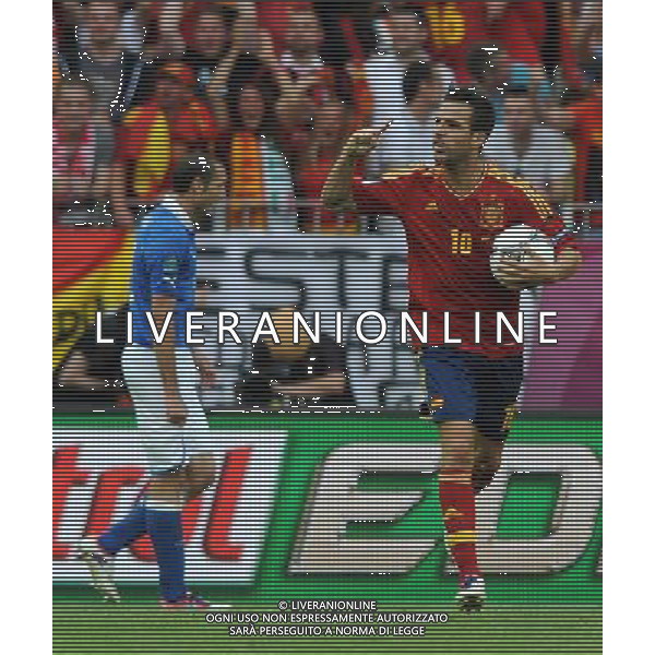 Campionati Europei UEFA 2012 Polonia/Ucraina Gruppo C Danzica (Polonia) - 10.06.2012 Spagna-Italia Nella Foto:fabregas esulta /Ph.Vitez-Ag. Aldo Liverani