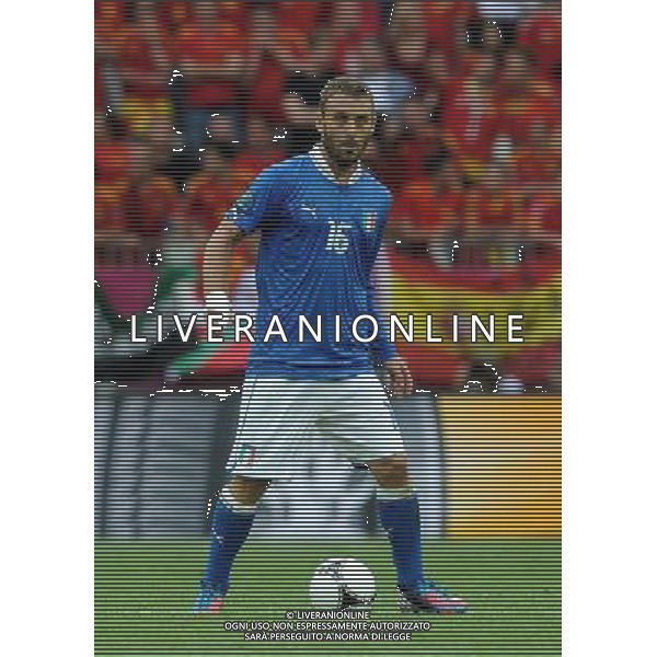 Campionati Europei UEFA 2012 Polonia/Ucraina Gruppo C Danzica (Polonia) - 10.06.2012 Spagna-Italia Nella Foto:de rossi /Ph.Vitez-Ag. Aldo Liverani