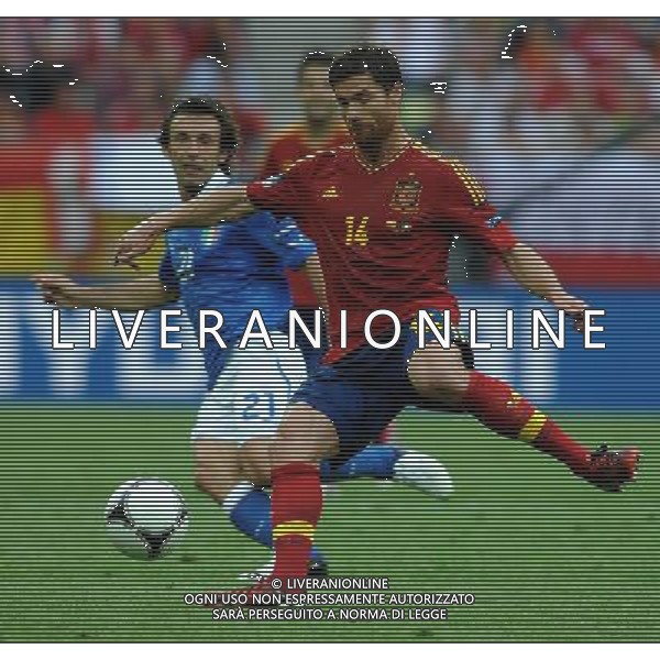 Campionati Europei UEFA 2012 Polonia/Ucraina Gruppo C Danzica (Polonia) - 10.06.2012 Spagna-Italia Nella Foto:xabi alonso pirlo /Ph.Vitez-Ag. Aldo Liverani