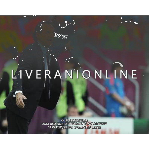 Campionati Europei UEFA 2012 Polonia/Ucraina Gruppo C Danzica (Polonia) - 10.06.2012 Spagna-Italia Nella Foto:prandelli /Ph.Vitez-Ag. Aldo Liverani