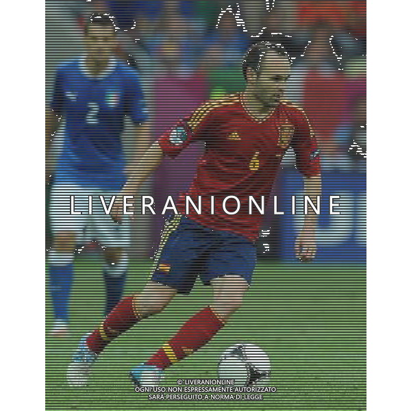 Campionati Europei UEFA 2012 Polonia/Ucraina Gruppo C Danzica (Polonia) - 10.06.2012 Spagna-Italia Nella Foto:iniesta /Ph.Vitez-Ag. Aldo Liverani