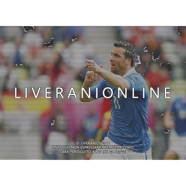 10.06.2012 - Gdansk , Poland . UEFA EURO 2012 . Mecz Hiszpania - Wlochy / match Spain - Italy . n/z. gol bramka goal 1:0 Antonio Di Natale radosc . Fot. Tomasz Wantula / EDYTOR.net/NEWSPIX.PL --- Newspix.pl /Agenzia Aldo Liverani Sas - ITALY ONLY - Spagna-Italia Campionati Europei UEFA 2012 Polonia/Ucraina Gruppo C Danzica (Polonia) 10/06/2012 *** Local Caption *** www.newspix.pl mail us: info@newspix.pl call us: 0048 022 23 22 222 --- Polish Picture Agency by Ringier Axel Springer Poland