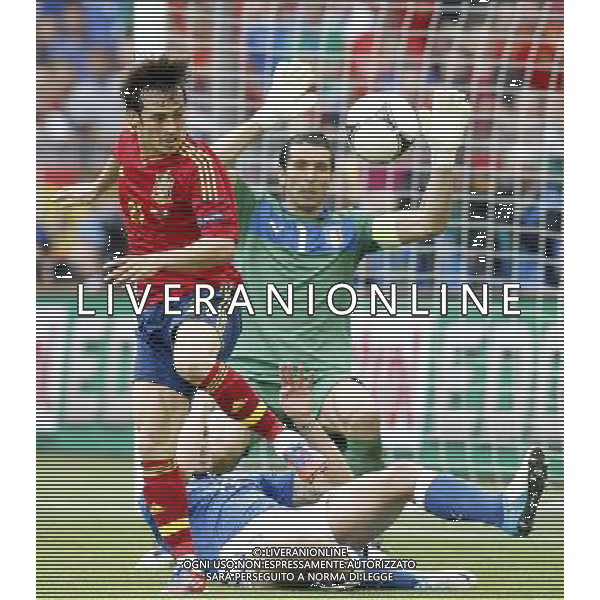 GDANSK 10/06/2012 ARENA GDANSK EURO 2012 PILKA NOZNA MECZ HISZPANIA WLOCHY FOOTBALL EURO 2012 MATCH SPAIN ITALY N/Z (L) DAVID SILVA LEONARDO BONUCCI GIANLUIGI BUFFON FOTO KAMIL KRASZEWSKI APPA/NEWSPIX.PL --- Newspix.pl /Agenzia Aldo Liverani Sas - ITALY ONLY - Spagna-Italia Campionati Europei UEFA 2012 Polonia/Ucraina Gruppo C Danzica (Polonia) 10/06/2012 *** Local Caption *** www.newspix.pl mail us: info@newspix.pl call us: 0048 022 23 22 222 --- Polish Picture Agency by Ringier Axel Springer Poland