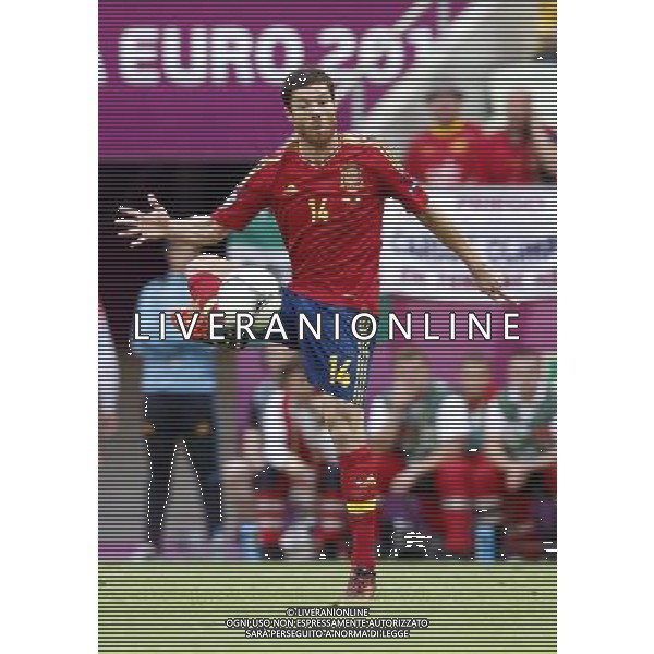 GDANSK 10/06/2012 ARENA GDANSK EURO 2012 PILKA NOZNA MECZ HISZPANIA WLOCHY FOOTBALL EURO 2012 MATCH SPAIN ITALY N/Z (L) XABI ALONSO FOTO KAMIL KRASZEWSKI APPA/NEWSPIX.PL --- Newspix.pl /Agenzia Aldo Liverani Sas - ITALY ONLY - Spagna-Italia Campionati Europei UEFA 2012 Polonia/Ucraina Gruppo C Danzica (Polonia) 10/06/2012 *** Local Caption *** www.newspix.pl mail us: info@newspix.pl call us: 0048 022 23 22 222 --- Polish Picture Agency by Ringier Axel Springer Poland