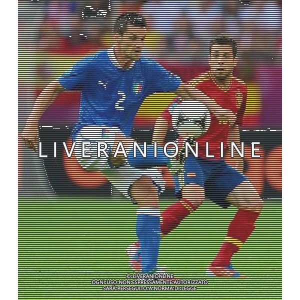 GDANSK 10.06.2012 PILKA NOZNA UEFA EURO 2012 MECZ FAZY GRUPOWEJ GRUPA C HISZPANIA WLOCHY NZ CHRISTIAN MAGGIO JORDI ALBA FOT MAREK BICZYK PRZEGLAD SPORTOWY NEWSPIX.PL --- Newspix.pl MATCH SPAIN VS ITALY /Agenzia Aldo Liverani Sas - ITALY ONLY - Spagna-Italia Campionati Europei UEFA 2012 Polonia/Ucraina Gruppo C Danzica (Polonia) 10/06/2012 *** Local Caption *** www.newspix.pl mail us: info@newspix.pl call us: 0048 022 23 22 222 --- Polish Picture Agency by Ringier Axel Springer Poland