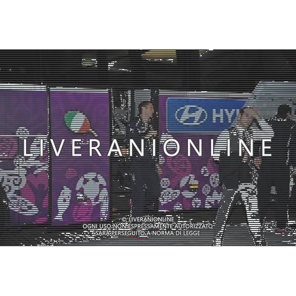 GDANSK 10.06.2012 REPREZENTACJA WLOCH PRZYJECHALA NA LOTNISKO W GDANSKU PO MECZU Z HISZPANIA W RAMACH EURO2012 NA LOTNISKU PO PRZEJSCIU ZA BRAMKE GIANLUIGI BUFFON ZOSTAL PRZESZUKANY N Z GIORGIO CHIELLINI MARCIN GADOMSKI/NEWSPIX.PL GDANSK 10.06.2012 THE ITALIAN NATIONAL TEAM CAME TO THE AIRPORT IN GDANSK AFTER THE MATCH WITH SPAIN --- Newspix.pl ITALIA CALCIO DI RITORNO IN AEROPORTO DOPO LA SFIDA CON LA SPAGNA *** Local Caption *** .