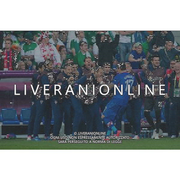 10.06.2012. POZNAN POLSKA, STADION MIEJSKI (MUNICIPAL STADUIM). (UEFA EURO 2012 POLAND UKRAINE) MISTRZOSTWA EUROPY W PILCE NOZNEJ. MECZ IRLANDIA - CHORWACJA GRUPA C (GAME MATCH THE REPUBLIC OF IRELAND - CROATIA POOL C). NZ/ BRAMKA GOL RADOSC GOAL MARIO MANDZUKIC FOT. JAKUB KACZMARCZYK / PRESSFOCUS NEWSPIXPL --- Newspix.pl irlanda croazia -AG ALDO LIVERANI SAS - ITALY ONLY - *** Local Caption *** .