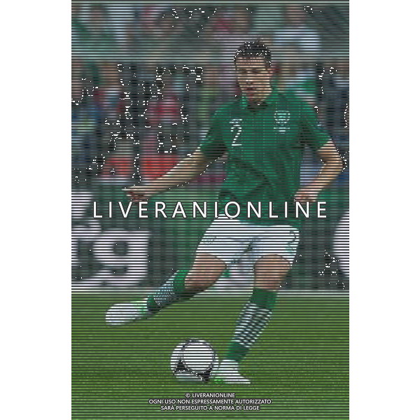 10.06.2012. POZNAN POLSKA, STADION MIEJSKI (MUNICIPAL STADUIM). (UEFA EURO 2012 POLAND UKRAINE) MISTRZOSTWA EUROPY W PILCE NOZNEJ. MECZ IRLANDIA - CHORWACJA GRUPA C (GAME MATCH THE REPUBLIC OF IRELAND - CROATIA POOL C). NZ/ SEAN ST LEDGER FOT. JAKUB KACZMARCZYK / PRESSFOCUS NEWSPIXPL --- Newspix.pl irlanda croazia -AG ALDO LIVERANI SAS - ITALY ONLY - *** Local Caption *** .