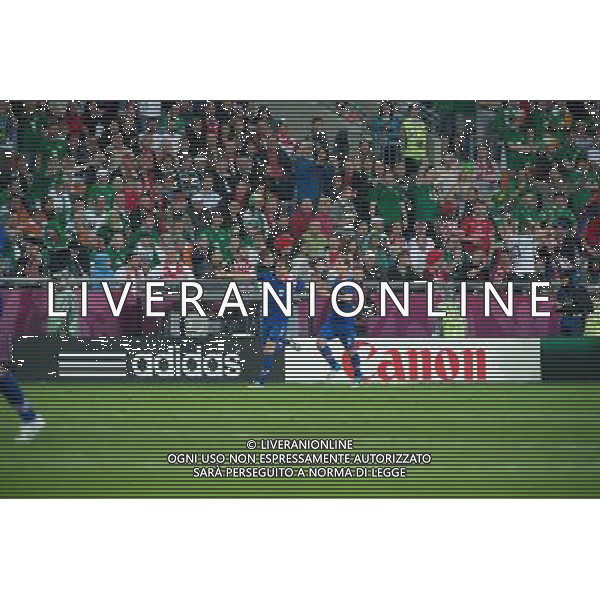 10.06.2012. POZNAN POLSKA, STADION MIEJSKI (MUNICIPAL STADUIM). (UEFA EURO 2012 POLAND UKRAINE) MISTRZOSTWA EUROPY W PILCE NOZNEJ. MECZ IRLANDIA - CHORWACJA GRUPA C (GAME MATCH THE REPUBLIC OF IRELAND - CROATIA POOL C). NZ/ FOT. JAKUB KACZMARCZYK / PRESSFOCUS NEWSPIXPL --- Newspix.pl irlanda croazia -AG ALDO LIVERANI SAS - ITALY ONLY - *** Local Caption *** .