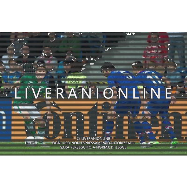 10.06.2012. POZNAN POLSKA, STADION MIEJSKI (MUNICIPAL STADUIM). (UEFA EURO 2012 POLAND UKRAINE) MISTRZOSTWA EUROPY W PILCE NOZNEJ. MECZ IRLANDIA - CHORWACJA GRUPA C (GAME MATCH THE REPUBLIC OF IRELAND - CROATIA POOL C). NZ/ ROBBIE KEANE, VEDRAN CORLUKA, DARIJO SRNA FOT. JAKUB KACZMARCZYK / PRESSFOCUS NEWSPIXPL --- Newspix.pl irlanda croazia -AG ALDO LIVERANI SAS - ITALY ONLY - *** Local Caption *** .