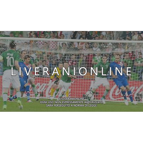 POZNAN 19-06-2012 GRUPA C - ELIMINACJE EURO 2012 IRLANDIA - CHORWACJA NZ GOL CHORWACJA MARIO MANDZUKIC RADOSC FOT KRYSTYNA PACZKOWSKA /NEWSPIX.PL MUNICIPAL STADIUM POZNAN AT UL BULGARSKA 17 GROUP C GAME 6 OF EURO 2012 REPUBLIC OF IRELAND v CROATIA --- Newspix.pl irlanda croazia -AG ALDO LIVERANI SAS - ITALY ONLY - *** Local Caption *** .