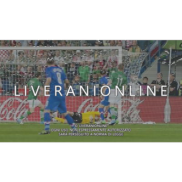 POZNAN 19-06-2012 GRUPA C - ELIMINACJE EURO 2012 IRLANDIA - CHORWACJA NZ GOL CHORWACJA MARIO MANDZUKIC RADOSC FOT KRYSTYNA PACZKOWSKA /NEWSPIX.PL MUNICIPAL STADIUM POZNAN AT UL BULGARSKA 17 GROUP C GAME 6 OF EURO 2012 REPUBLIC OF IRELAND v CROATIA --- Newspix.pl irlanda croazia -AG ALDO LIVERANI SAS - ITALY ONLY - *** Local Caption *** .