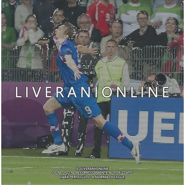 POZNAN 19-06-2012 GRUPA C - ELIMINACJE EURO 2012 IRLANDIA - CHORWACJA NZ GOL CHORWACJA NIKICA JELAVIC RADOSC FOT KRYSTYNA PACZKOWSKA /NEWSPIX.PL MUNICIPAL STADIUM POZNAN AT UL BULGARSKA 17 GROUP C GAME 6 OF EURO 2012 REPUBLIC OF IRELAND v CROATIA --- Newspix.pl irlanda croazia -AG ALDO LIVERANI SAS - ITALY ONLY - *** Local Caption *** .