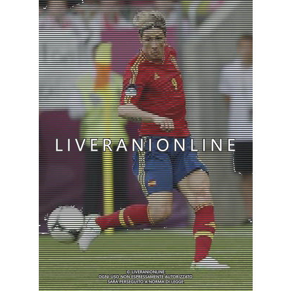 GDANSK 10/06/2012 ARENA GDANSK EURO 2012 PILKA NOZNA MECZ HISZPANIA WLOCHY FOOTBALL EURO 2012 MATCH SPAIN ITALY N/Z (L) FERNANDO TORRES FOTO KAMIL KRASZEWSKI APPA/NEWSPIX.PL --- Newspix.pl -AG ALDO LIVERANI SAS - ITALY ONLY - *** Local Caption *** .