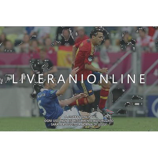 10.06.2012 GDANSK - ARENA GDANSK ( GDANSK POLAND ARENA GDANSK STADIUM STADIUM) PILKA NOZNA (FOOTBALL ) MISTRZOSTWA EUROPY W PILCE NOZNEJ UEFA EURO 2012 ( EUROPEAN CHAPIONSHIPS UEFA EURO 2012 ) GRUPA C ( POOL C) MECZ HISZPANIA - WLOCHY ( GAME SPAIN - ITALY ) NZ THIAGO MOTTA (L) XAVI HERNANDEZ (P) FOTO MATEUSZ TRZUSKOWSKI/CYFRASPORT/NEWSPIX.PL --- Newspix.pl -AG ALDO LIVERANI SAS - ITALY ONLY - *** Local Caption *** .