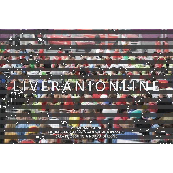 GDANSK 10.06.2012 STADION PGE ARENA N Z HISZPANSCY I WLOSCY KIBICE PRZED WEJSCIEM NA MECZ FOT MICHAL FLUDRA / NEWSPIX.PL Italian AND sPANISH football fans on the Gdansk city streets EURO FOOTBALL 2012 POLAND BEFORE MATCH SPAIN vs ITALY --- Newspix.pl -AG ALDO LIVERANI SAS - ITALY ONLY - *** Local Caption *** .