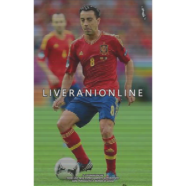 GDANSK 10.06.2012 PILKA NOZNA UEFA EURO 2012 MECZ FAZY GRUPOWEJ GRUPA C HISZPANIA WLOCHY NZ XAVI HERNANDEZ FOT MAREK BICZYK PRZEGLAD SPORTOWY NEWSPIX.PL POLAND GDANSK EURO 2012 SPAIN vs ITALY --- Newspix.pl -AG ALDO LIVERANI SAS - ITALY ONLY - *** Local Caption *** .