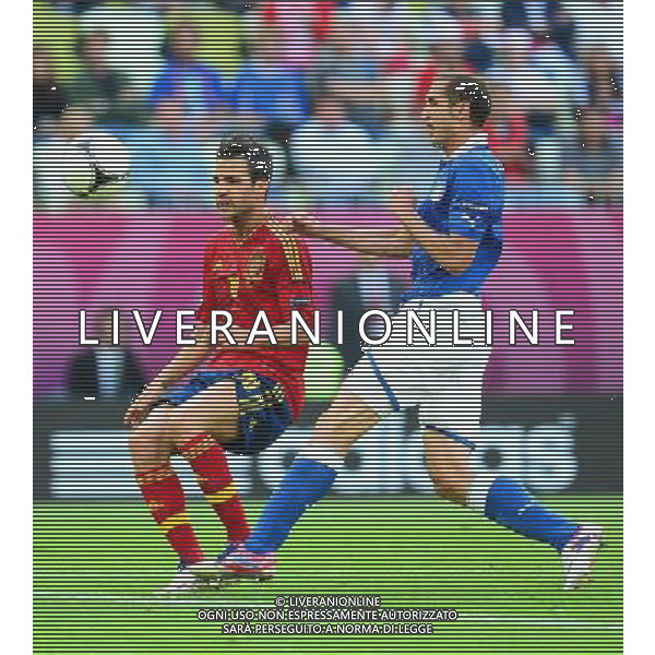 GDANSK 10.06.2012 PILKA NOZNA UEFA EURO 2012 MECZ FAZY GRUPOWEJ GRUPA C HISZPANIA WLOCHY NZ CESC FABREGAS FOT MAREK BICZYK PRZEGLAD SPORTOWY NEWSPIX.PL POLAND GDANSK EURO 2012 SPAIN vs ITALY --- Newspix.pl -AG ALDO LIVERANI SAS - ITALY ONLY - *** Local Caption *** .