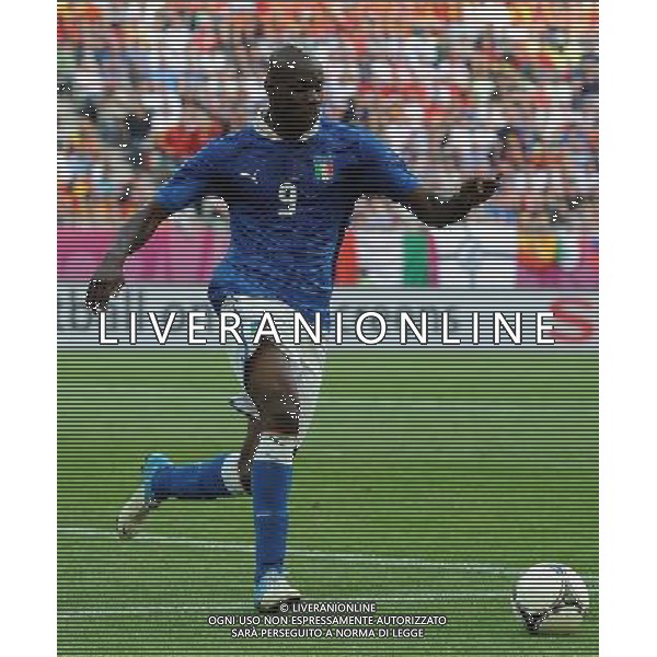 Campionati Europei UEFA 2012 Polonia/Ucraina Gruppo C Danzica (Polonia) - 10.06.2012 Spagna-Italia Nella Foto:Balotelli Mario /Ph.Vitez-Ag. Aldo Liverani