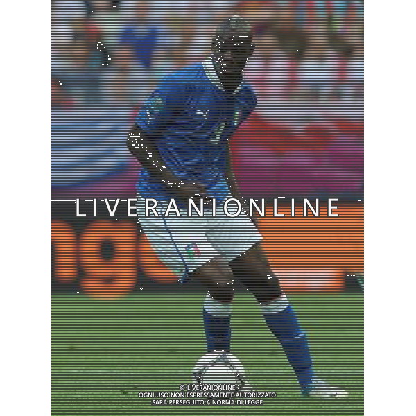 Campionati Europei UEFA 2012 Polonia/Ucraina Gruppo C Danzica (Polonia) - 10.06.2012 Spagna-Italia Nella Foto:Balotelli Mario /Ph.Vitez-Ag. Aldo Liverani