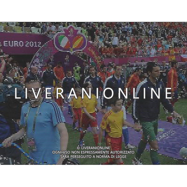 Campionati Europei UEFA 2012 Polonia/Ucraina Gruppo C Danzica (Polonia) - 10.06.2012 Spagna-Italia Nella Foto:Buffon Gianluigi-Chiellini Giorgio-Marchisio Claudio /Ph.Vitez-Ag. Aldo Liverani