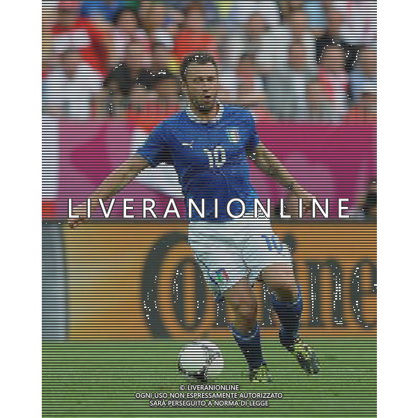 Campionati Europei UEFA 2012 Polonia/Ucraina Gruppo C Danzica (Polonia) - 10.06.2012 Spagna-Italia Nella Foto:Cassano Antonio /Ph.Vitez-Ag. Aldo Liverani