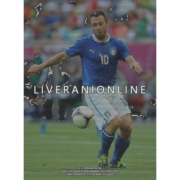 Campionati Europei UEFA 2012 Polonia/Ucraina Gruppo C Danzica (Polonia) - 10.06.2012 Spagna-Italia Nella Foto:Cassano Antonio /Ph.Vitez-Ag. Aldo Liverani