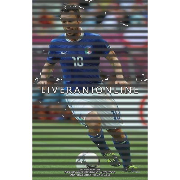 Campionati Europei UEFA 2012 Polonia/Ucraina Gruppo C Danzica (Polonia) - 10.06.2012 Spagna-Italia Nella Foto:Cassano Antonio /Ph.Vitez-Ag. Aldo Liverani