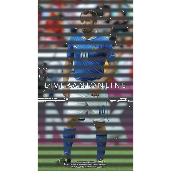 Campionati Europei UEFA 2012 Polonia/Ucraina Gruppo C Danzica (Polonia) - 10.06.2012 Spagna-Italia Nella Foto:Cassano Antonio /Ph.Vitez-Ag. Aldo Liverani