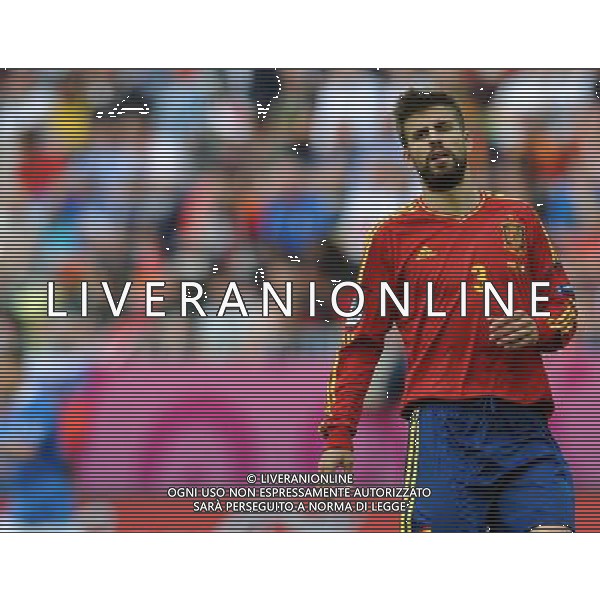 Campionati Europei UEFA 2012 Polonia/Ucraina Gruppo C Danzica (Polonia) - 10.06.2012 Spagna-Italia Nella Foto:Pique¨ Gerard /Ph.Vitez-Ag. Aldo Liverani