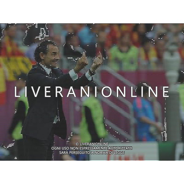 Campionati Europei UEFA 2012 Polonia/Ucraina Gruppo C Danzica (Polonia) - 10.06.2012 Spagna-Italia Nella Foto:Prandelli Cesare /Ph.Vitez-Ag. Aldo Liverani