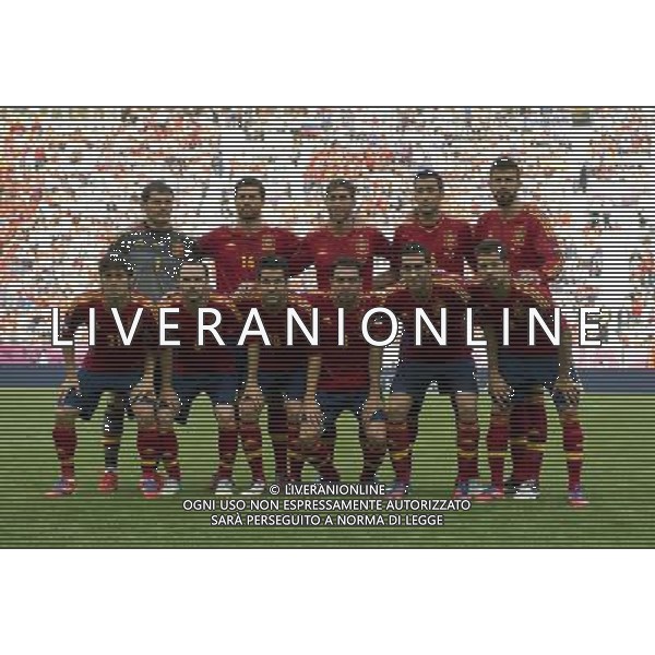 Campionati Europei UEFA 2012 Polonia/Ucraina Gruppo C Danzica (Polonia) - 10.06.2012 Spagna-Italia Nella Foto:Spagna Squadra Formazione /Ph.Vitez-Ag. Aldo Liverani