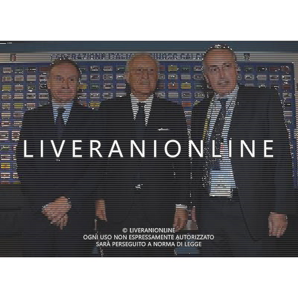 Campionati Europei UEFA 2012 Polonia/Ucraina Cracovia (Polonia) - 11.06.2012 Conferenza Stampa Nella Foto:il ministro dello sport Gnudi-abete-petrucci /Ph.Vitez-Ag. Aldo Liverani