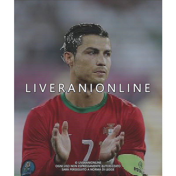 LWOW STADION OLIMPIJSKI 09.06.2012 EURO 2012 PILKA NOZNA GRUPA B NIEMCY - PORTUGALIA NZ CRISTIANO RONALDO POR FOT MICHAL NOWAK / NEWSPIX.PL LVIV OLYMPIC STADIUM 09.06.2012 EURO 2012 GROUP B GERMANY - PORTUGAL CRISTIANO RONALDO POR MICHAL NOWAK / NEWSPIX.PL --- Newspix.pl /AG ALDO LIVERANI SAS - ITALY ONLY *** Local Caption *** .