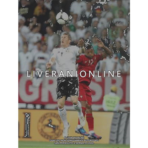 LWOW STADION OLIMPIJSKI 09.06.2012 EURO 2012 PILKA NOZNA GRUPA B NIEMCY - PORTUGALIA NZ BASTIAN SCHWEINSTEIGER GER NANI POR FOT MICHAL NOWAK / NEWSPIX.PL LVIV OLYMPIC STADIUM 09.06.2012 EURO 2012 GROUP B GERMANY - PORTUGAL BASTIAN SCHWEINSTEIGER GER NANI POR MICHAL NOWAK / NEWSPIX.PL --- Newspix.pl /AG ALDO LIVERANI SAS - ITALY ONLY *** Local Caption *** .