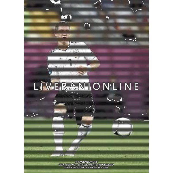 LWOW STADION OLIMPIJSKI 09.06.2012 EURO 2012 PILKA NOZNA GRUPA B NIEMCY - PORTUGALIA NZ BASTIAN SCHWEINSTEIGER GER FOT MICHAL NOWAK / NEWSPIX.PL LVIV OLYMPIC STADIUM 09.06.2012 EURO 2012 GROUP B GERMANY - PORTUGAL BASTIAN SCHWEINSTEIGER GER MICHAL NOWAK / NEWSPIX.PL --- Newspix.pl /AG ALDO LIVERANI SAS - ITALY ONLY *** Local Caption *** .