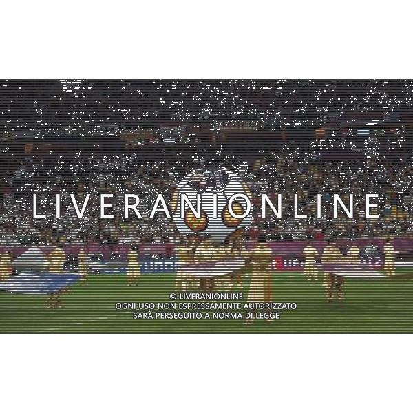 LWOW STADION OLIMPIJSKI 10.06.2012 EURO 2012 PILKA NOZNA GRUPA B NIEMCY - PORTUGALIA NZ OTWARCIE CEREMONIA DZIEWCZYNY FOT MICHAL NOWAK / NEWSPIX.PL LVIV OLYMPIC STADIUM 10.06.2012 EURO 2012 GROUP B GERMANY - PORTUGAL OPENING CEREMONY OF THE GAME MICHAL NOWAK / NEWSPIX.PL --- Newspix.pl /AG ALDO LIVERANI SAS - ITALY ONLY *** Local Caption *** .