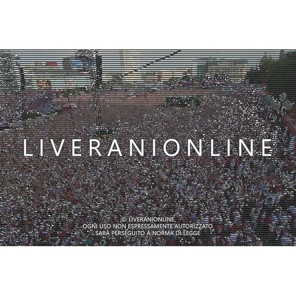 WARSZAWA 07.06.2012 STREFA KIBICA EURO 2012 NAJWIEKSZA STREFA KIBICA PODCZAS EURO 2012 MECZ POLSKA GRECJA THE BIGERST FAN ZONE IN EURO 2012 N Z. KIBICE FANI FANS FLAGI BARWY NARODOWE ZABAWA FOT.ALEKSANDER MAJDANSKI / NEWSPIX.PL --- Newspix.pl AG ALDO LIVERANI S A S ONLY ITALY *** Local Caption *** www.newspix.pl mail us: info@newspix.pl call us: 0048 022 23 22 222 --- Polish Picture Agency by Ringier Axel Springer Poland