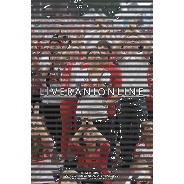 GDANSK 08.06.2012 STREFA KIBICA GDANSK N Z KIBICE OGLADAJA MECZ POLSKA GRECJA FOT MICHAL FLUDRA / NEWSPIX.PL Football fans watch the first UEFA EURO 2012 match inside the Gdansk\'s FanZone --- Newspix.pl AG ALDO LIVERANI S A S ONLY ITALY *** Local Caption *** www.newspix.pl mail us: info@newspix.pl call us: 0048 022 23 22 222 --- Polish Picture Agency by Ringier Axel Springer Poland