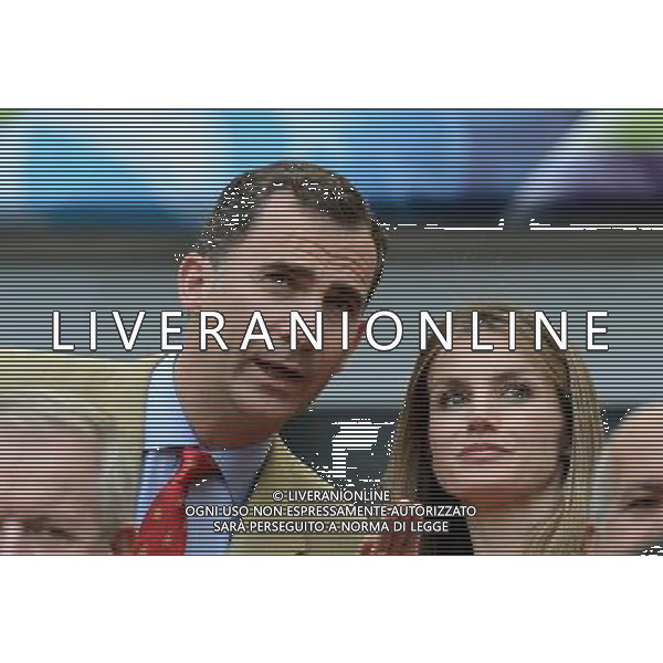 (120611) -- GDANSK, June 11, 2012 () -- Spain\'s Crown Prince Felipe (L) and his wife Princess Letizia watch the match between Spain and Italy at the Euro 2012 football championships in Gdansk, Poland, June 10, 2012. The match ended in a 1-1 draw. (/Liu Lihang) (jyc) AG ALDO LIVERANI S A S ONLY ITALY