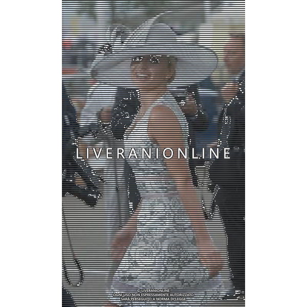 Ladies Day at Royal Ascot is traditionally seen as the height of English fashion, and even this yearÍs wet weather has not dampened the event. Ascot, Berkshire. England. Katherine Jenkins. 21-6-12 /PHOTOSHOT/ALDO LIVERANI SAS - ITALY ONLY