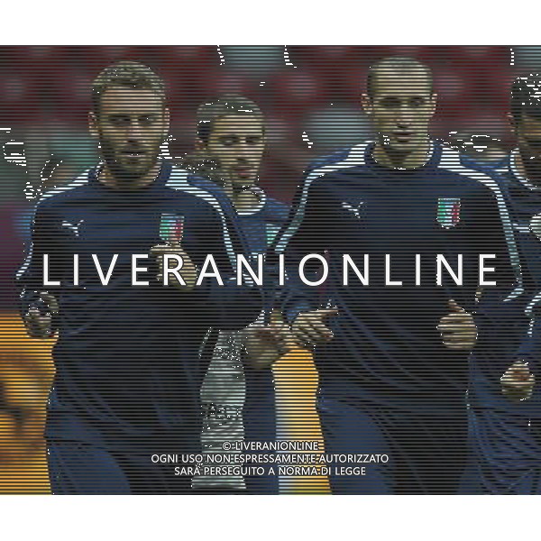 Campionati Europei UEFA 2012 Polonia/Ucraina Semifinale Varsavia (Polonia) - 27.06.2012 Allenamento Italia Nella Foto:de rossi chiellini /Ph.Vitez-Ag. Aldo Liverani