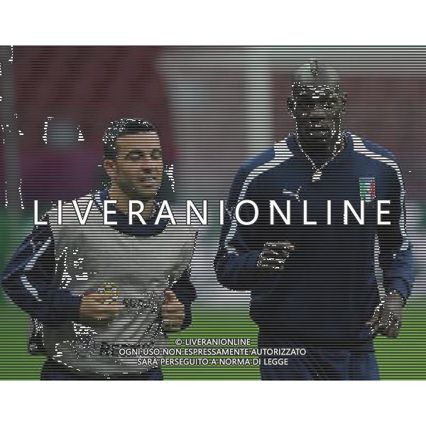 Campionati Europei UEFA 2012 Polonia/Ucraina Semifinale Varsavia (Polonia) - 27.06.2012 Allenamento Italia Nella Foto:balotelli di natale /Ph.Vitez-Ag. Aldo Liverani