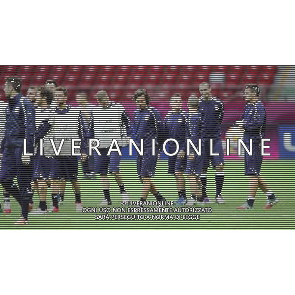 WARSZAWA STADION NARODOWY 27.06.2012 EURO 2012 PILKA NOZNA TRENING WLOCHY NZ TRENING WLOCHY FOT MICHAL NOWAK / NEWSPIX.PL WARSAW NATIONAL STADIUM 27.06.2012 EURO 2012 TRAINING SESSION ITALY ITALIA TRENING WLOCHY MICHAL NOWAK / NEWSPIX.PL --- Newspix.pl /Agenzia Aldo Liverani Sas - ITALY ONLY - Allenamento Italia Campionati Europei UEFA 2012 Polonia/Ucraina Semifinale Varsavia (Polonia) - 27.06.2012 *** Local Caption *** www.newspix.pl mail us: info@newspix.pl call us: 0048 022 23 22 222 --- Polish Picture Agency by Ringier Axel Springer Poland