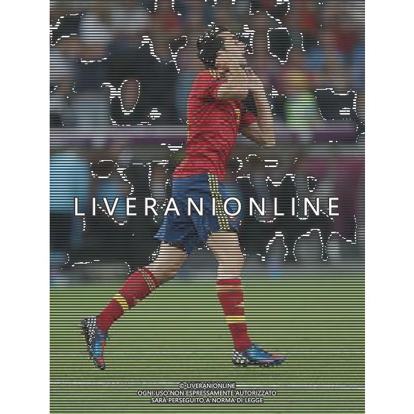 (120628) -- DONETSK, June 28, 2012 () -- Alvaro Arbeloa of Spain reacts during the semifinal match between Spain and Portugal at the Euro 2012 football championships in Donetsk, Ukraine, June 27, 2012. (/Meng Yongmin) (jyc) photoshot/AG ALDO LIVERANI SA - ITALY ONLY - *** Local Caption *** .