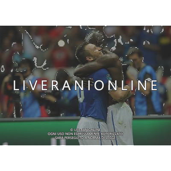 Campionati Europei UEFA 2012 Polonia/Ucraina Semifinale Varsavia (Polonia) - 28.06.2012 Germania-Italia Nella Foto:balotelli esulta con cassano /Ph.Vitez-Ag. Aldo Liverani