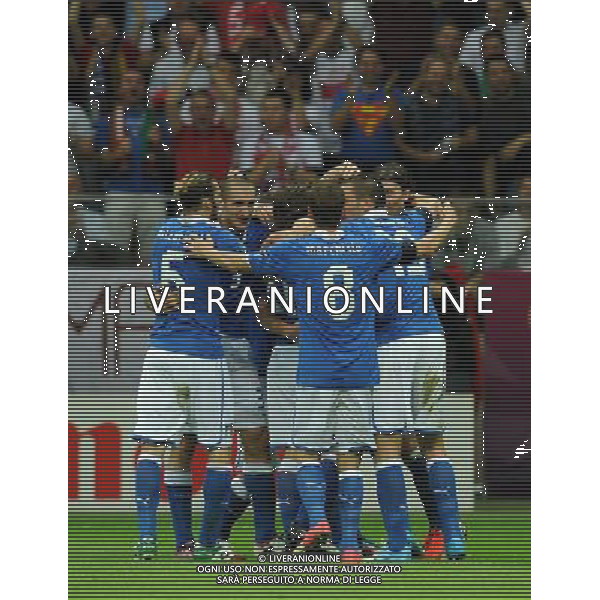 Campionati Europei UEFA 2012 Polonia/Ucraina Semifinale Varsavia (Polonia) - 28.06.2012 Germania-Italia Nella Foto:balotelli esulta /Ph.Vitez-Ag. Aldo Liverani