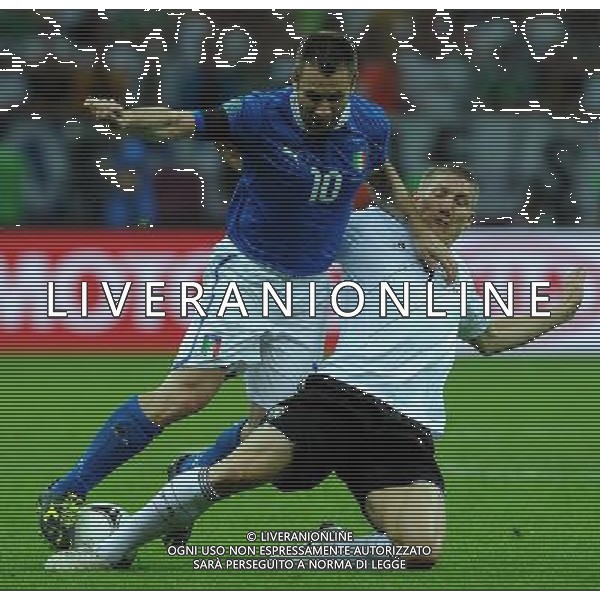 Campionati Europei UEFA 2012 Polonia/Ucraina Semifinale Varsavia (Polonia) - 28.06.2012 Germania-Italia Nella Foto:cassano schweinsteiger /Ph.Vitez-Ag. Aldo Liverani